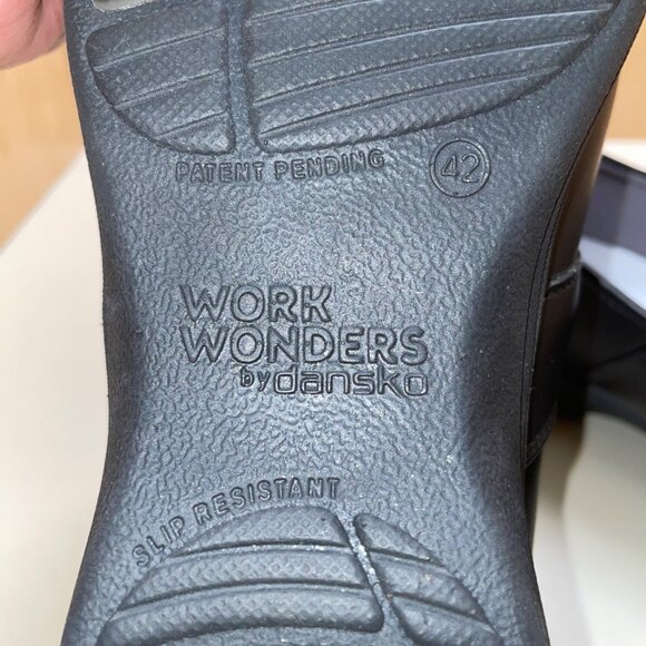 Dansko Womens Work Wonders Black Patent Leather Slip On Clogs 42 NB Walk inserts - Picture 6 of 15